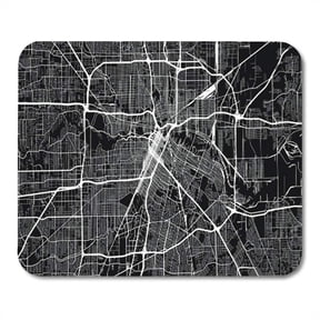 SIDONKU America Urban City Map of Houston Texas USA Navigation Road Street Aerial Area Mousepad Mouse Pad Mouse Mat 9x10 inch