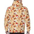 thumbnail image 3 of Bingfone Guinea Pigs And Mushrooms Men's Drawstring Hoodie Long Sleeve Pocket Sweatshirts-3X-Large, 3 of 6