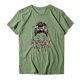 thumbnail image 5 of Gibobby Playera de Manga Corta con Cuello Redondo Mujeres Casual Impreso Top Camisa Cuello Redondo Manga Corta Tops Suelta Casual Túnica Top Blusa(Verde,M), 5 of 5