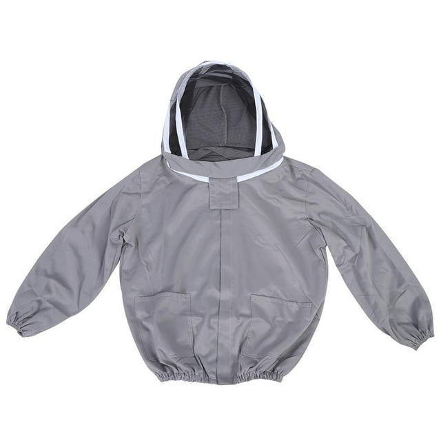 Noref Beekeeping Protective Veil Jacket Bee Suit Smock with Double Zippers Beekeeper Accessory,Beekeeping Veil Jacket,Bee Suit