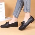 thumbnail image 7 of Caqnni Women's Penny Loafers Slip on Ladies Casual Office Driving Walking Moccasins Flats Shoes Dress Shoes (Black,41), 7 of 7