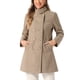 thumbnail image 1 of Abrigos de trench de invierno Inspire Chic para mujer, abrigo de doble botonadura con cuello de pie, XL, marrón, 1 of 6