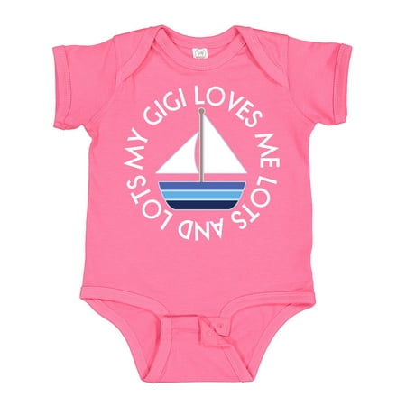 

Inktastic My Gigi Loves Me Sailboat Boys Sailing Gift Baby Boy Bodysuit