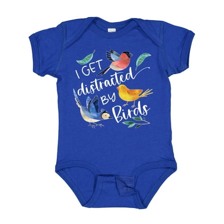 

Inktastic I Get Distracted by Birds Gift Baby Boy or Baby Girl Bodysuit