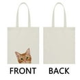 thumbnail image 3 of WIRESTER 14.17 x 12.2 inches Cotton Tote Bag Reusable Grocery Shopping Cloth Bags - Animal Orange Tabby Kitten Cat, 3 of 7
