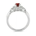 thumbnail image 3 of 1.25 Carat Antique Round cut Ruby and Diamond Engagement Ring in 14k White Gold affordable ruby & diamond engagement ring, 3 of 3