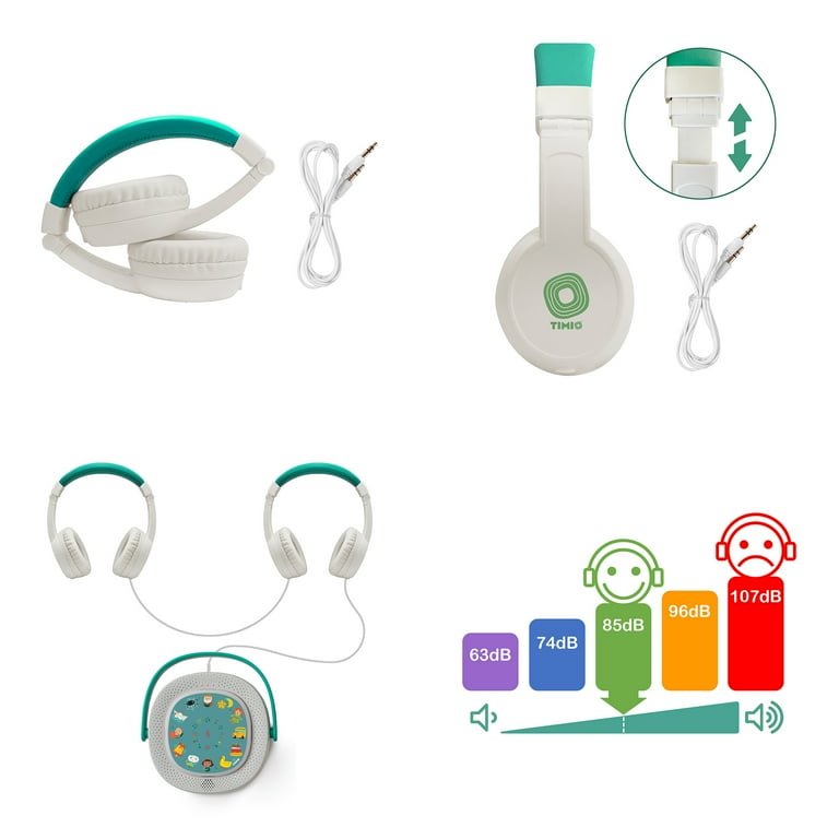 TIMIO Screenless Educational Audio and Music Player + 4 Disc Packs (25  Discs Total) + Headset + Backpack 