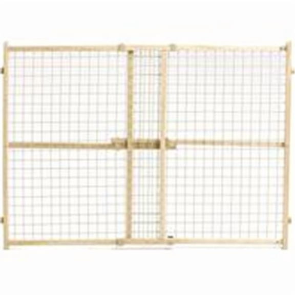 32 x 29 - 50 in. Wood & Wire Mesh Pet Gate