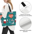 thumbnail image 3 of Fotbe Medical Elements Bolsa Tote Estética de Lona con Estampado para Mujer - Bolsa Reutilizable de Hombro Casual para Vacaciones, Compras, Trabajo y Gimnasio, 3 of 8