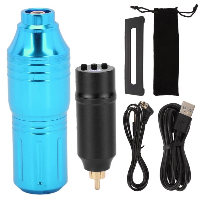 Kit de potencia de tatuaje rotativo, pluma de tatuaje de 1300mAh, Kit de tatuaje RCA completo, Kit de máquina de tatuaje rotativa de grado profesional