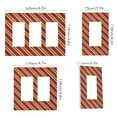 thumbnail image 2 of Yayeee Rocker Switch Wall Plate 3-Gang 6.5"x4.6" Home Decorative Outlet Cover, Red Stripes Pattern, 2 of 6