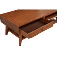 thumbnail image 3 of Alpine Furniture Flynn Wood 1 Drawer Coffee Table in Acorn (Brown), 3 of 7