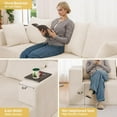 thumbnail image 5 of L Shaped Cloud Sectional Couch - Modern Modular Sectional Sofa with Deep Seat & Oversized Chaise, 3 Seat Upholstered Couches for Living Room, Bedroom, No Assembly Required (Right White), 5 of 8