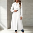 thumbnail image 5 of Trikvn Long Wool Blend Pea Coat for Women Notched Lapel Belted Waist Double Breasted Long Sleeve Elegant Overcoat with Pockets Winter Dressy S-3XL, 5 of 6