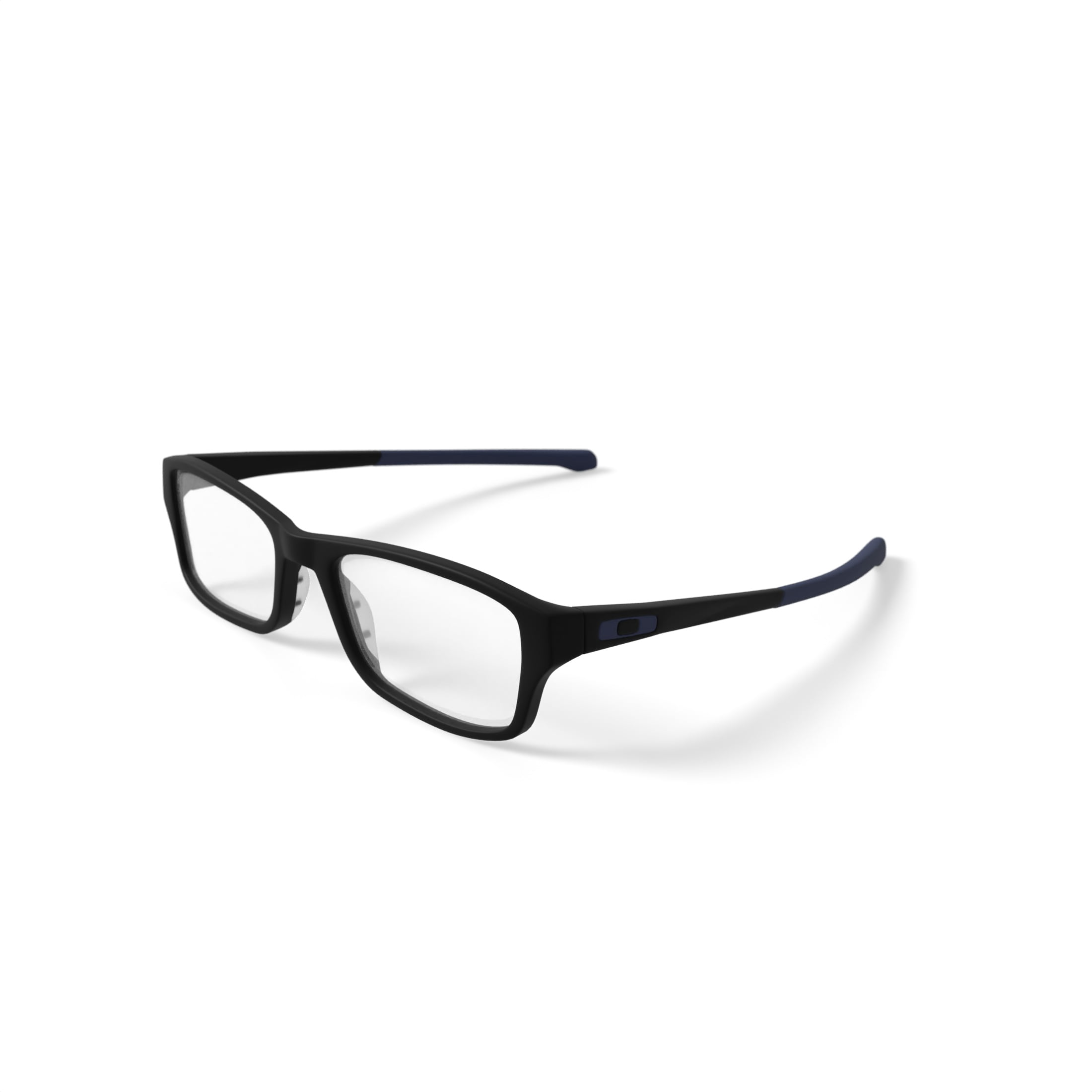 Oakley Unisex Size 53 Rectangular Chamfer Optical Glasses, Satin Black/Demo Lens