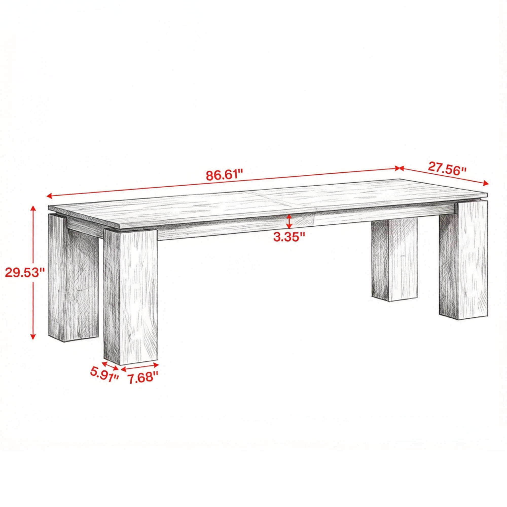 Astoutdoor Dining Table, Seats 6-8