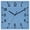 Blue, variant on Dark Brown Wooden Wall Clock Silent Non Ticking, Farmhouse Burlap Solid Brown Modern Linen Texture Square Wall Clocks Battery Operated, Decor Clock for Home Office, Living Room, Kitchen, 12 Inch