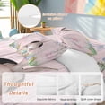 thumbnail image 6 of Easter Rabbit Tail Full Size Comforter Set, Spring Floral Easter Eggs Grass Pink Wood Grain Bedding for All Seasons, 4 Pcs Bed Set, 1Quiltcover (86"x86") ,1Sheet(80"x116"), 2Pillowcases (30"x20"), 6 of 12