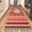 Boho N9, variant on 2x6 ft Red runner rug , Laundry rug runner, Washable runner rug, Non-Slip Area rug runner for Hallway, Waterproof Boho runner rug for Bathroom and Entryway rug runner
