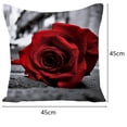 thumbnail image 6 of Ludlz Pillow Sham Soft Texture Invisible Zipper Flax Decorative Floral Printed Cushion Throw Case Furniture Accessories, 6 of 8