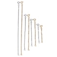 thumbnail image 4 of 8 Pcs Necklace Extender Stainless Steel Gold Silver Necklace Adjustment Extension Chain Jewelry Decoration, 4 of 8