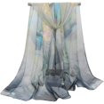 thumbnail image 2 of GFDYREE Foulards pour Femmes Légers Foulards Mode Imprimé Motif Floral Foulard Châle Étoles, 2 of 5