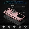thumbnail image 3 of Case for Motorola Edge (2024), Military Grade Protection Shockproof Non-Slip Cover with Metal Rotatable Ring Stand, Magnetic Car Mount Holder Fashion Case for Motorola Edge (2024), Rosegold, 3 of 7