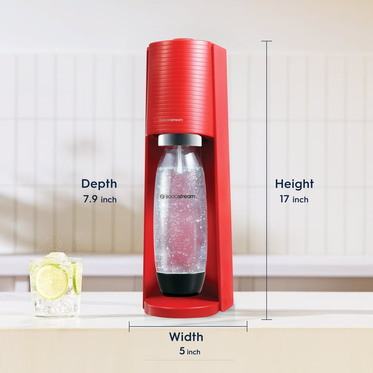 SodaStream Terra (Red) Sparkling Water Maker with CO2 and SodaStream Terra (Red) Sparkling Water Maker with CO2 and
