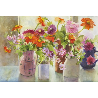 Arteza Collection Floral Paint by Numbers Kit, Unisex Adult Beginner Paint  Set
