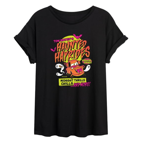 Cars - Tow Mater's Haunted Hayrides - Juniors Oversized Graphic T-Shirt