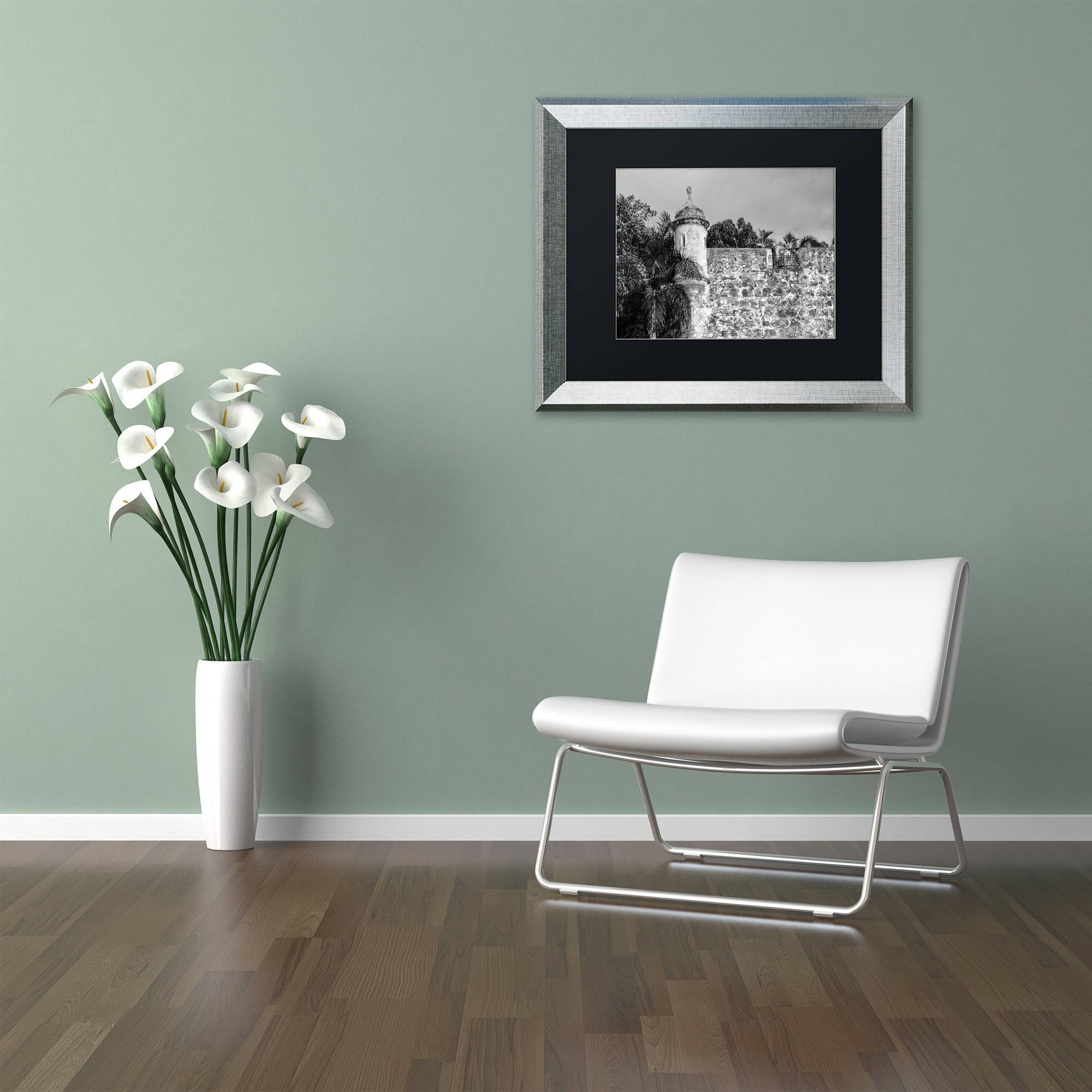 Trademark Fine Art "Castillo de San Felipe del Morro 3" Canvas Art by CATeyes, Black Matte, Silver Frame