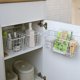thumbnail image 3 of Cesta de almacenamiento de metal, estantería de ducha adhesiva para baño, sin perforar, cocina de dormitorio, baño, cesta de almacenamiento blanca Feliz Sencillez, 3 of 5