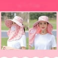 thumbnail image 6 of Women Outdoor UV Protection Wide Brim Face And Neck Protect Women Hats Sun Hat Ear Flap Sunscreen cap 4, 6 of 8