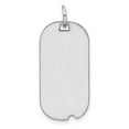 thumbnail image 4 of FB Jewels Sterling Silver Rh-plt Engraveable Dog Tag Polished Front/Back Disc Charm, 4 of 4