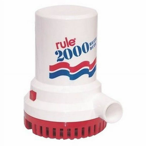 Rule Non-Automatic Bilge Pumps 2000 GPH 12 Volt Submersible 10-6UL Marine MD