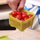thumbnail image 4 of Fiudx Caja de Almacenamiento, Contenedor de Verduras con Dos Compartimentos, Diseño de Drenaje Integrado, Recipiente para Conservar La Frescura de Los Alimentos, Organizador para La Preparación de Co, 4 of 6