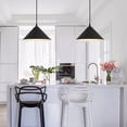 thumbnail image 3 of Minimalism Metal Pendant Light Fixture, Simple Vintage Farmhouse Pendant Lamp, Retro Industrial Style Pendant Lighting for Over Kitchen Island Dining Room Table Bar Counter Entrance, 3 of 7
