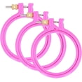 thumbnail image 1 of ZOUSSIQI 3pcs Plastic Embroidery Hoops Set, Cross Stitch Circle Hoop Embroidery Circle Ring for Embroidery and Cross Stitch Random Color(3in) CA919-16472, 1 of 9