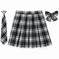 thumbnail image 7 of Tennis Skirts for Women Summer Pleated Plaid Skirt With High Waist Zip Closure For Everyday Black S, 7 of 7