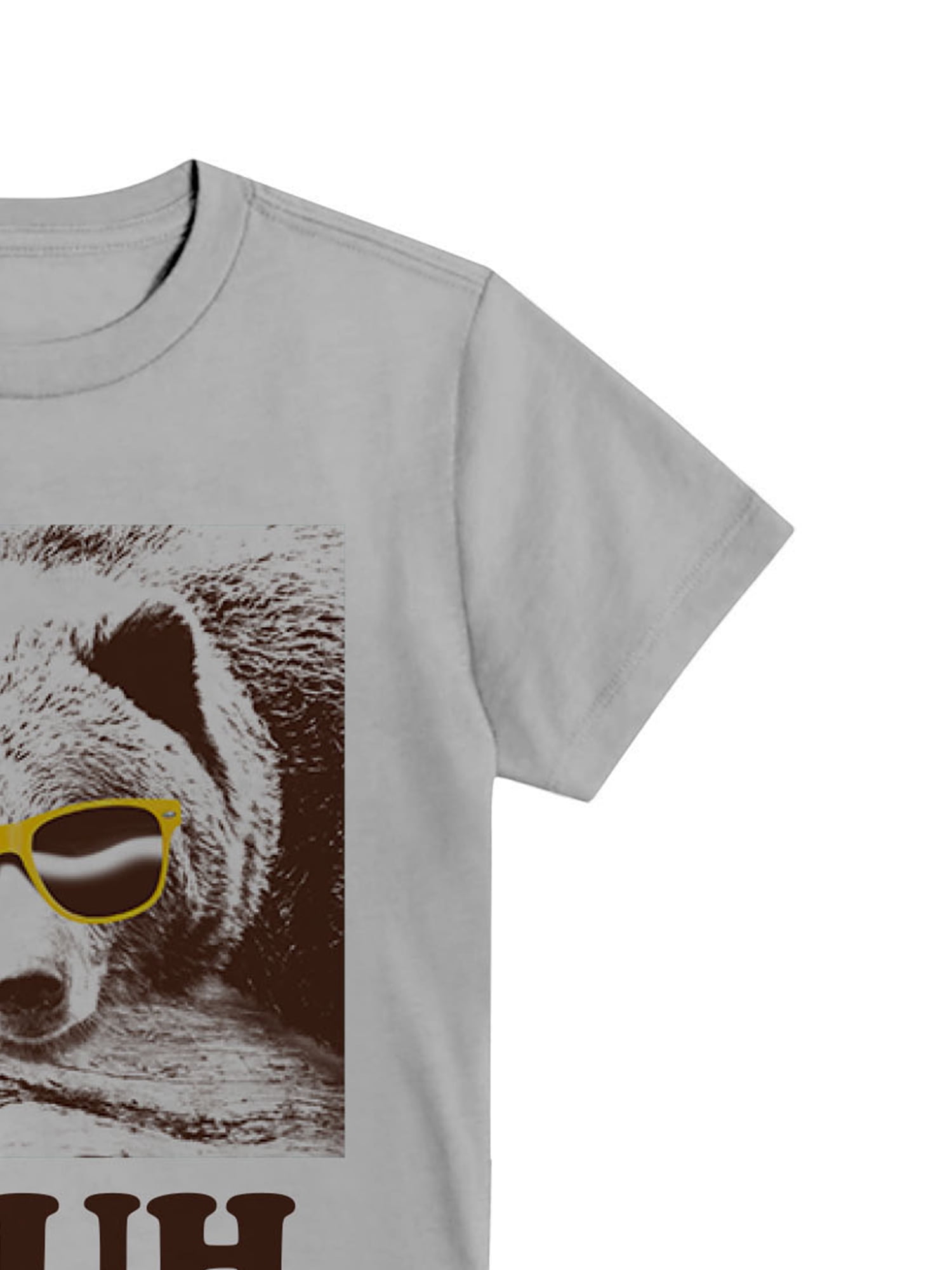 Wonder Nation, Boys' & Big Boys' Bruh Bear, Short Sleeve, Graphic T-Shirt, Sizes 4-18