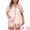 Champagne, variant on Women's Plus Size 2-Piece Satin Button Down Pajamas Set 2X Black