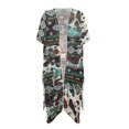 thumbnail image 2 of SCRAWLGOD Highland Cattle Print Long Kimono Swimsuit Coverup for Women Lightweight Breathable Bathing Suit Cover Up Sunflower Aztec Cow Print Summer Beach Cover Up, 2 of 6
