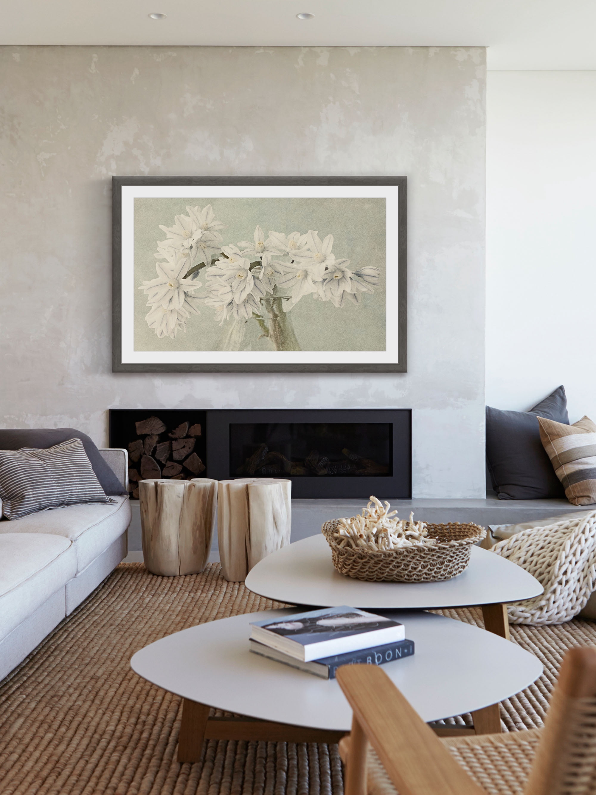 "White Narcissus" Framed Painting Print