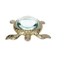 thumbnail image 6 of Turtle Magnifying Glass for Home and Living Room Decor - Sculpture for Office Shelf and Bathroom Accent - Coastal Metal and Glass Decorative Ornament for Coffee Table Styling - 3", Gold & Metallic, 6 of 12