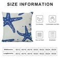 thumbnail image 5 of JEUXUS Blue Beach Decor Lumbar Throw Pillow Cover with Beach Quote/Starfish Cushion Covers Summer Holiday Beach House Decorative Rectangular/Waist Pillowcases, 5 of 5