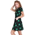 thumbnail image 4 of Women's Holiday Print Dress, Polka Dots and Clovers, L, 4 of 5