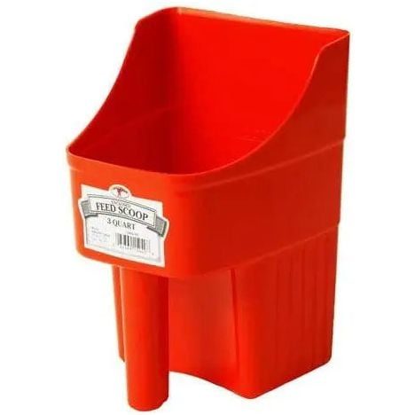 Little Giant Feed Scoop Heavy Duty Stackable Feed Scoop 3QT Red