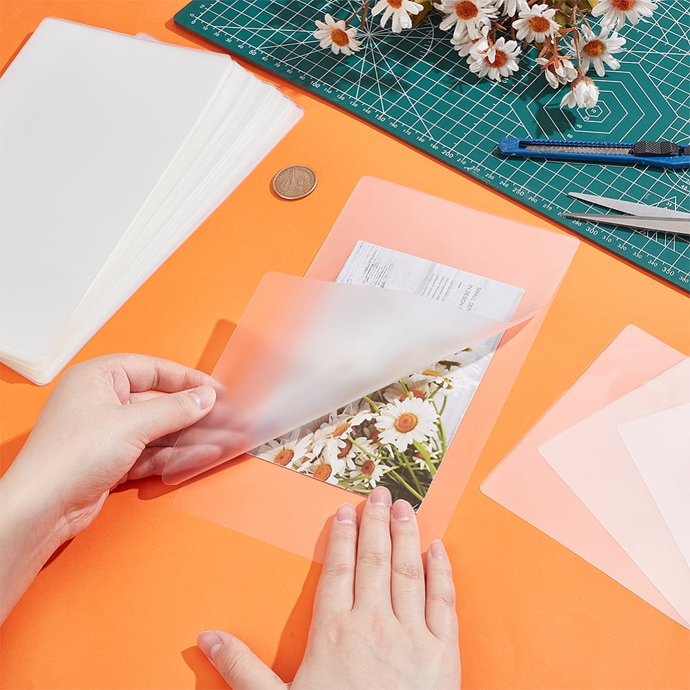 100Pcs Plastic Laminating Pouches Thermal Laminating Sheets Photo Protecting Sheets for Photos and Notes 9.45x5.28x0.004 inch for making