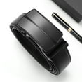 thumbnail image 2 of GAEKEAO Leather Ratchet Belt for Men Automatic Adjustable Click Buckle Belts for Dress Casual Trim to Fit with Gift Box, 2 of 7