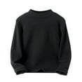 thumbnail image 1 of MIASHUI Hauts pour Enfants Garçons Filles Doux et Chauds Unisexes Col Rond Manches Longues, Noir, 7-8 Ans, 1 of 4